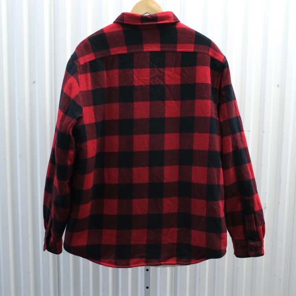 Polo Ralph Lauren Men's Classic-Fit Fleece-Lined Red Plaid Overshirt, Size Large - Picture 2 of 8